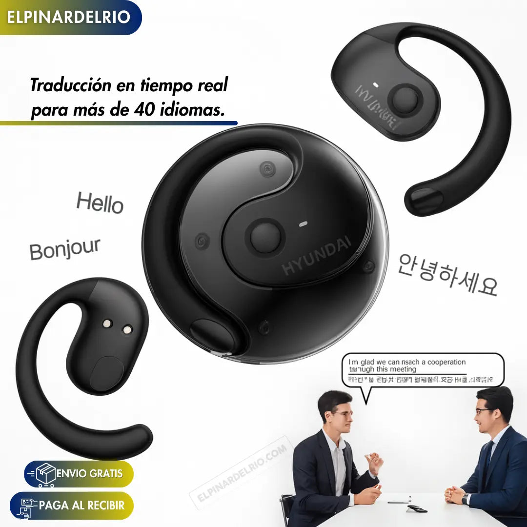 Audifonos inalambricos Translate Air PRO + Holder y  Guía práctica para viajeros de Regalo