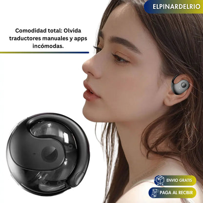 Audifonos inalambricos Translate Air PRO  TKT  + Holder y  Guía práctica para viajeros de Regalo