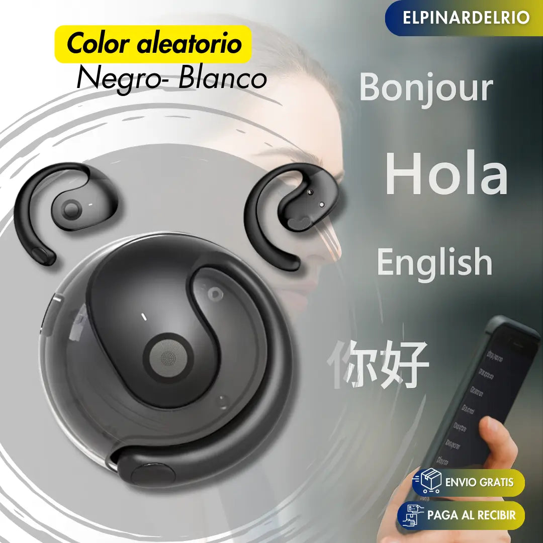 Audifonos inalambricos Translate Air PRO + Holder y  Guía práctica para viajeros de Regalo